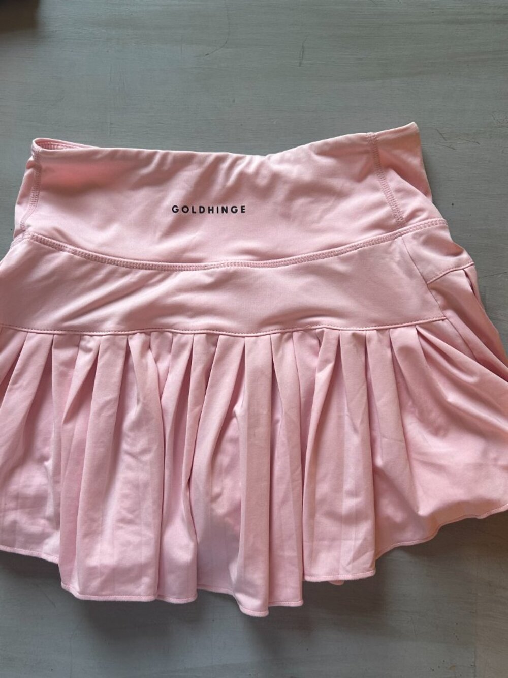 Gold Hinge Almond Blossom Pleated Tennis Skirt Pink Size Small Activewear - Picture 5 of 9
